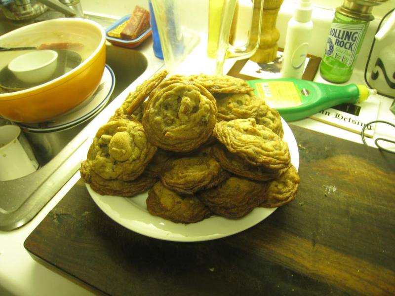 Illustration for article titled Project Breadway: Choco-Chip-Walnut-Pretzel Cosmo Cookies